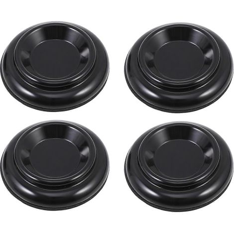 Lot de 4 tapis de piano antidérapants et antibruit pour protéger le sol (noir) (1/5)