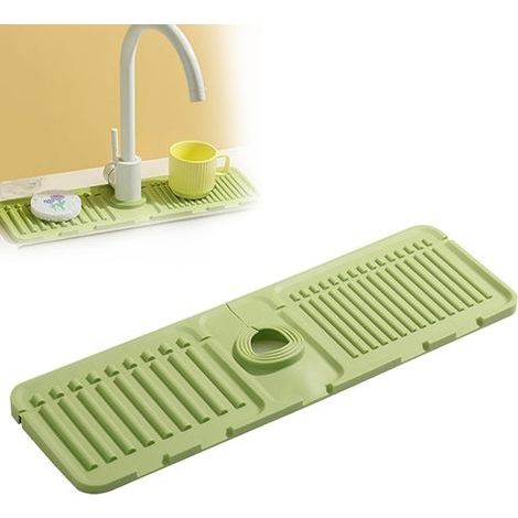 Kitchen sink faucet mat – Food-grade silicone – Quick splash absorption – Non-slip surface – Universal fit (1/5)
