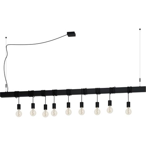 Lampe suspendue à 9 lampes Townshend-B Noir - table à manger - 39939