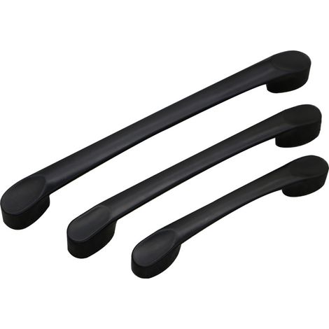 8 Pièces Poignées D'armoire Noire, Meubles Poignée Noire, Poignée de Cuisine Tiroir, Tirer Poignée Porte Noire, Poignées de Porte Noir, Pour Tiroir, Armoires, Meubles(128 mm) (1/3)
