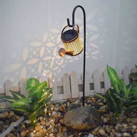 Arrosoir - Lumière Solaire à Guirlande LED - Fontaine Décorative de Jardin - Arrosage Ornamental - 1 Pièce (1/5)