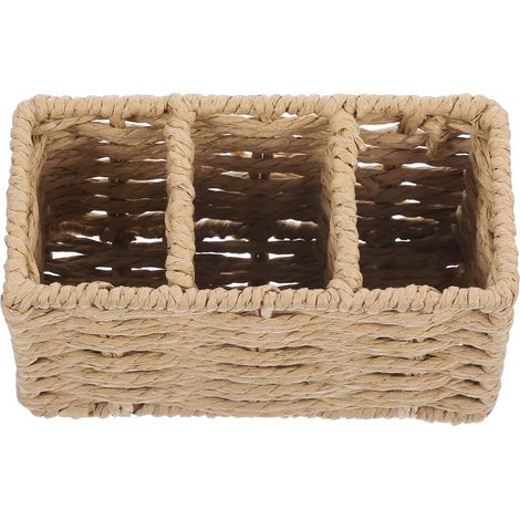 Panier de Rangement en Corde en Papier Beige Grosse Capacité Organisateur pour Spatules, Cuillères, pour Ustensiles Cuisine Cuisine (1/5)