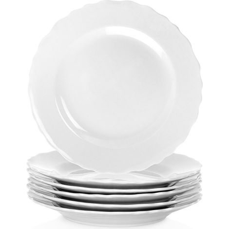Plato de postre de porcelana Mona, 19,5 cm, 6 unidades. (1/5)