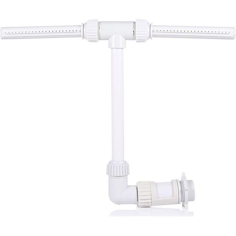 Fontaine de piscine pour piscines hors sol et enterrées, cascade à double jet, accessoires pour piscines hors sol, cascade réglable pour rafraîchir et (1/5)