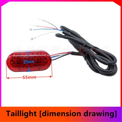 Marvel Elektroroller-Rücklichter, 36V-Rücklichter, 8-Zoll/10-Zoll-Rücklichter, 36V/48V-Bremslichter, LED-Elektromotorräder. (1/4)