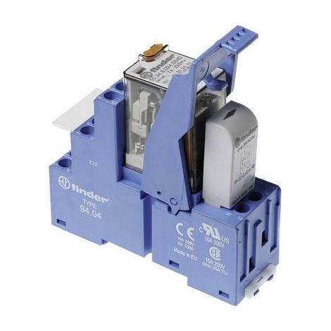 FINDER 58.34.8.230.5060 MODULE RELAIS TENSION NOMINALE: 230 V/AC COURANT DE COMMUTATION (MAX.): 7 A 4 INVERSEURS (RT) 1 PC(S)
