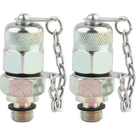 2Pcs Hydraulic Test Adapter High Pressure Hose Fitting Measuring Point Coupling ToolM10 x 1‑M12 x 1.25 (1/5)