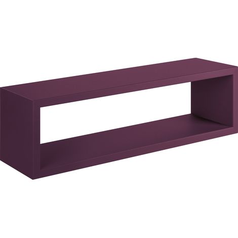 Mensola da Parete 60x18x15,5 cm in Fibra di Legno Regolo Viola Melanzana (1/4)