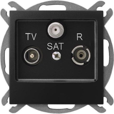 Ospel Impresja toma antena RTV-SAT negro 3 tomas