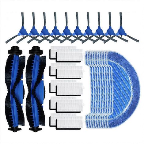 Brosse latérale principale en titane pour Conga 1090 / 1790, filtre HEPA et chiffon de nettoyage (1/5)