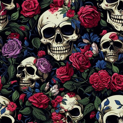 Tela decorativa para exteriores Oxford - Motivo de calavera I DX4456 (1/5)