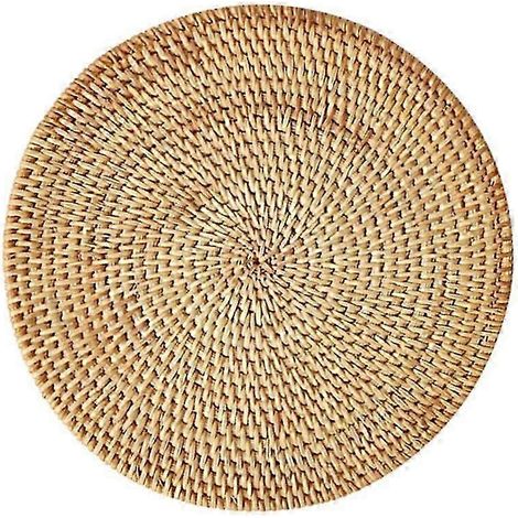 Dessous de verre isolant en céramique, dessous de plat en bambou fait main pour boissons chaudes, 18 cm (1/5)