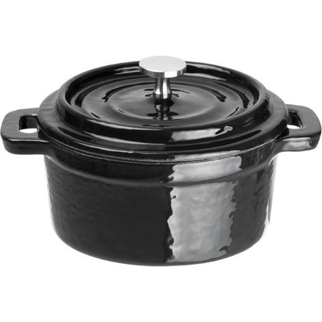 Mini-cocotte en fonte ronde noire 240 ml (1/5)