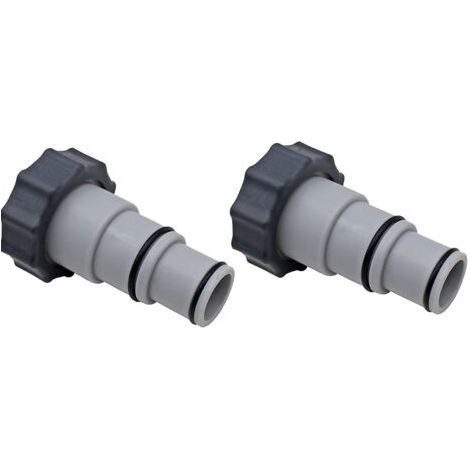 2 Pieces Swimming Pool Adapter, Replacement Intex A Series Hose Adapter with Thread, 1.5" and 1.25" Diameter Hose, Pump Adapter for Swimming Pool Kits (1/5)