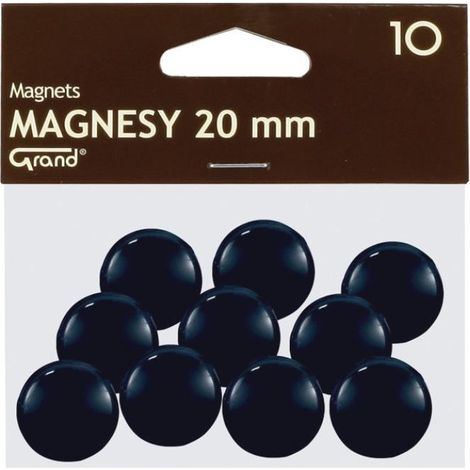 Magnet 20 mm schwarz 10 Stück groß