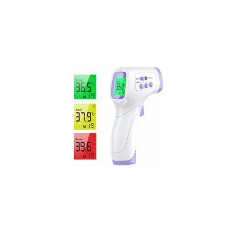Thermomètre Frontal Adulte Thermometre Infrarouge avec Alerte Fièvre 2 en 1 Thermometre sans contact frontal avec Fonction Mémoire, Affichage à LCD, Thermometre Infrarouge Bébés Adultes (1/5)