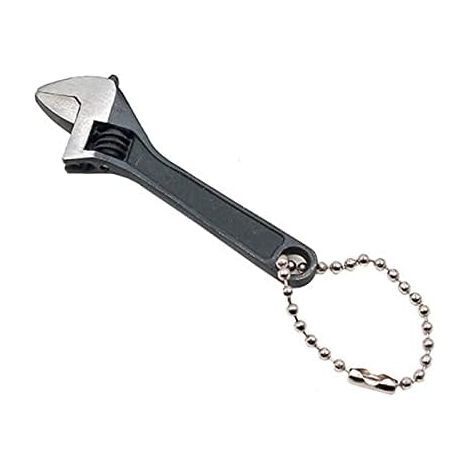 Mini clé à molette, 6,3 cm/68 mm en métal noir, clé à main (1/3)