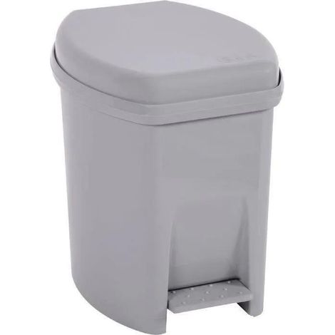 Eda Cestino con pedale grigio 6 litri bagno