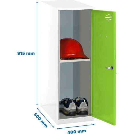 Simonrack armadietto moderno bianco e verde in metallo