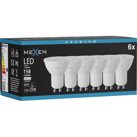 Mexen Nova 6x Ampoule LED GU10, 1,5W, Neutre - 4000K, 158 lm - L107-GU10-0140-01x06 (1/5)