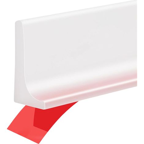 Joint d'étanchéité de Douche 1 m Rouge, Barre Anti-éclaboussures autocollante pour Douche, Joint Bas de Porte de Douche pour Porte en Verre, Stop-Eau pour Douche, Joints pour Cabine de (1/5)