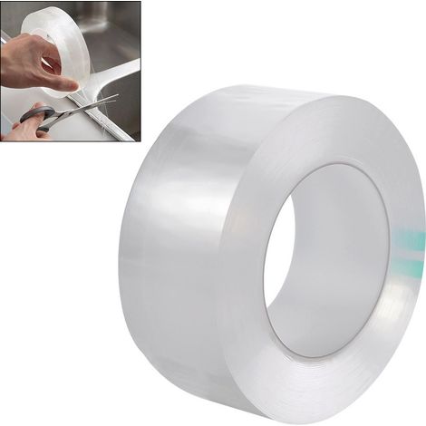 Ruban adhésif étanche transparent pour évier de cuisine et salle de bain, résistant à la moisissure, pour piscine et joints d'étanchéité. (1/5)