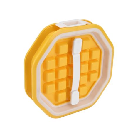 Bac à glaçons 2 en 1 en forme de diamant, plateau de pique-nique pliable, jaune - AquaForge