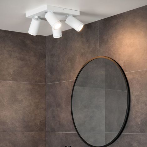 Lucide TAYLOR - Deckenstrahler Badezimmer - LED Dim to warm - GU10 - 4x5W 2200K/3000K - IP44 - Weiß (1/5)