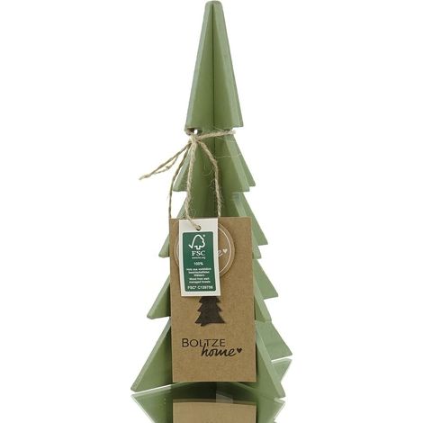 Boltze Weihnachtsdeko Tannenbaum Ceti M Mittelgrün 22,5 cm - Holz (1/2)