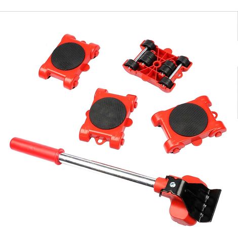 Kit de déménagement meubles portable, en ABS, avec poulies rotatives à (1/2)