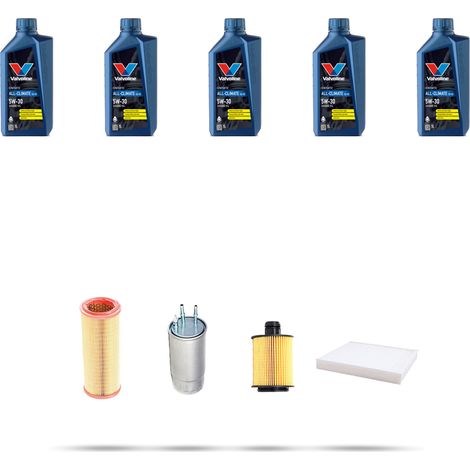Kit tagliando 4 FILTRI e 5L OLIO compatibile con Lancia Musa 1.6 Multijet 85kw dal 2008 (1/5)