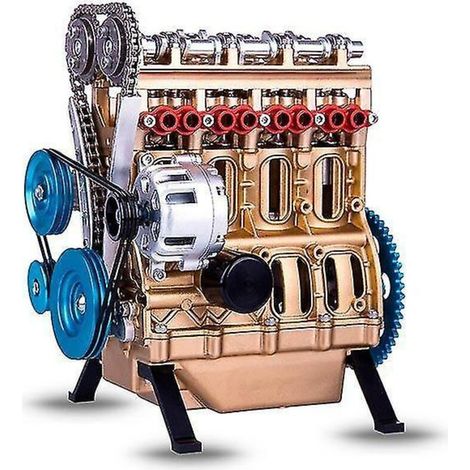 Ornement de moteur de voiture V4 modèle de moteur de voiture à 4 cylindres ornement en résine décoration mécanique (1/4)