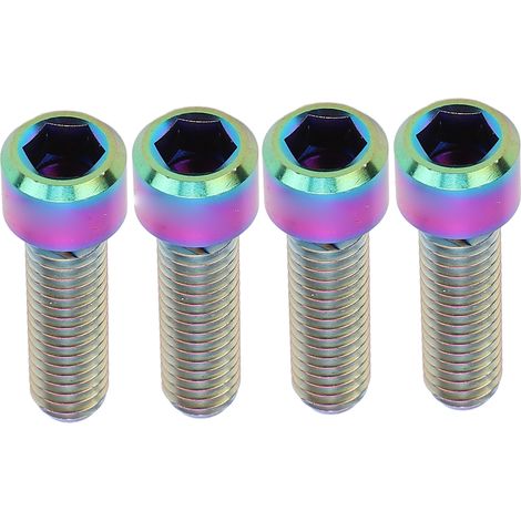 Lot de 4 vis de fixation M6x20 mm pour freins à disque, en alliage de titane, pour système de freinage de VTT (couleurs variées). (1/5)
