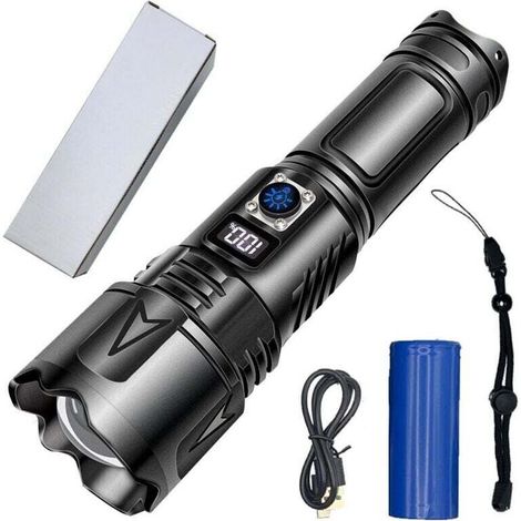 [NEVER USED] Super powerful flashlight, 1200 lumens, USB-C rechargeable, IPX4 waterproof, 5 modes