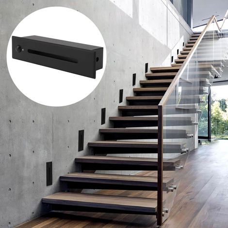 Spot lumineux extérieur à détecteur de mouvement sur pied, étanche IP65, pour escaliers, couloir/escalier, applique murale d'angle, éclairage paysager d'escalier / 4000K (1/5)
