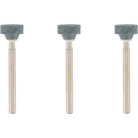 Lot de 3 meules à Rectifier et Meuler en carbure de silicium, Diamètre 10,3 mm, forme couronne, pour pierre, verre, céramique (1/4)