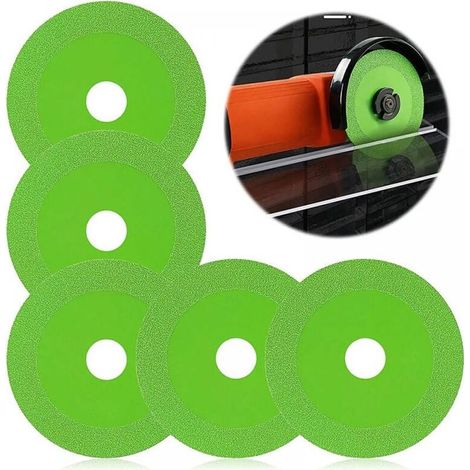 5 Pcs Rock Slab Grinding Disc,Glass Cutting Disc for Angle Grinder,Ceramic Cutting Blade,Rock Plate Flat Grinding Disc,3.93 inch (100 mm) Diameter,Rotary Tool Cutting Disc Accessories (1/5)