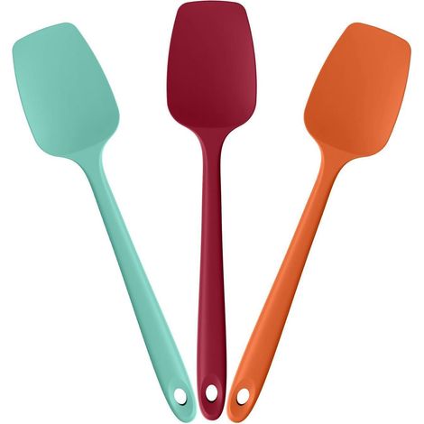 Silikon Löffelspatel 3er Set, 315°C hitzebeständig, lebensmittelecht, antihaft