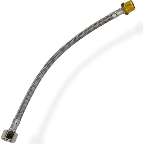 Tuyau de raccordement 300 mm - 3/8" x 3/8" IGxAG - Avec treillis en acier inoxydable - Conforme à KTW-A W270 (1/5)