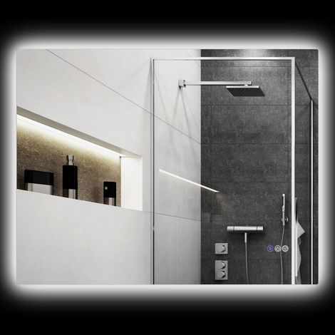 Specchio da Bagno Antiappannamento Retroilluminato LED Luminosità Regolabile 80x60x4 cm (1/5)