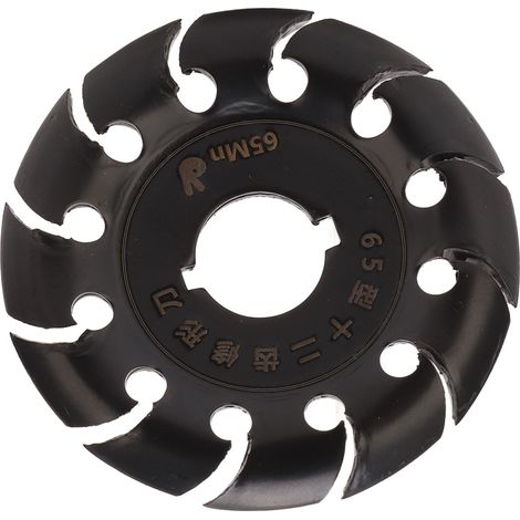 Disque de formage meule inox 12 dents disque gravure pour meuleuse bois caoutchouc noir (1/5)