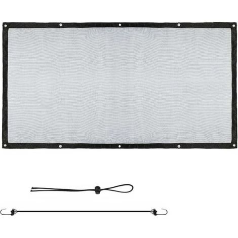 Filet pour Voiture pour Animaux Portable Filet de Protection Voiture Séparation pour Chien Chat Filet avec Crochets et Cordes Grille de Séparation Universelle pour Voiture 112cm×62cm (1/5)