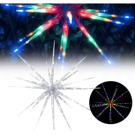 Grande étoile lumineuse LED 3D à suspendre pour jardin, aux couleurs de Noël. (1/5)
