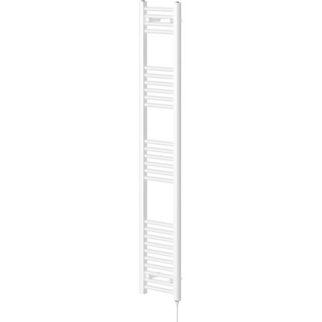 Pizarro White 1600mm x 300mm Straight Electric Heated Towel Rail (1/5)