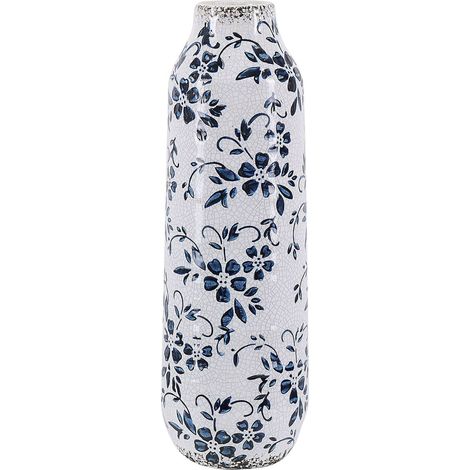 Blumenvase MULAI Steinzeug 30 cm Weiß