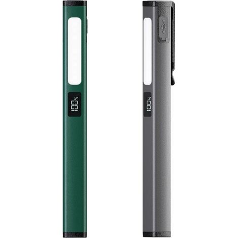 Lampe De Travail LED - 6 Modes - Rechargeable USB-C - Clip Magnetique - Portable Forme Stylo - Pour Réparations Urgences Extérieur - 1 Pièce (1/5)