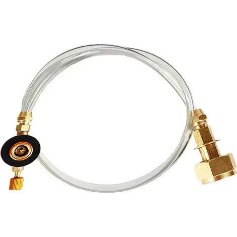 Adaptateur de remplissage de gaz pour réchaud de camping, adaptateur de remplissage de bouteille de propane, accessoires de connexion pour réservoir de gaz et réchaud portable (1/2)