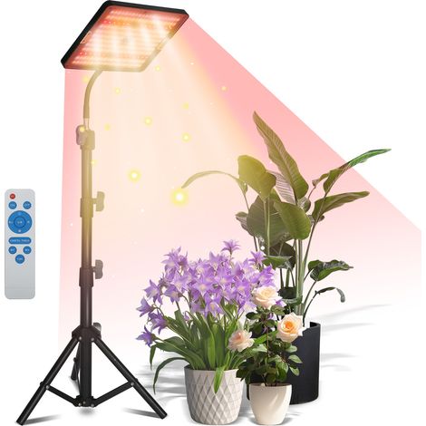 Randaco Lampada per la crescita delle piante, lampada di coltivazione, 242 LED a spettro completo con timer automatico (1/5)