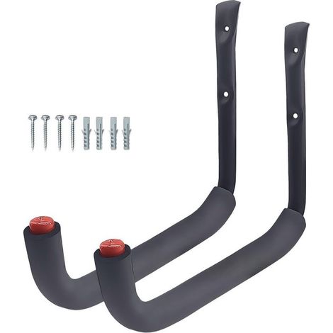 Garagenhaken - 2er-Set - Wandhaken zur Aufbewahrung in der Garage - geeignet für Gartengeräte, Leitern, Fahrräder und große Gegenstände. (1/5)