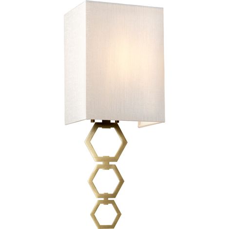 Applique Ria con paralume 47 cm ottone antico E27 Elstead (1/2)